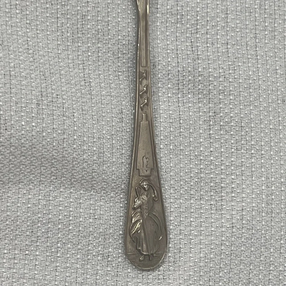 Vintage Little Bo Peep Rustless Nickel Silver Sheffield England Fork M.B. LTD
